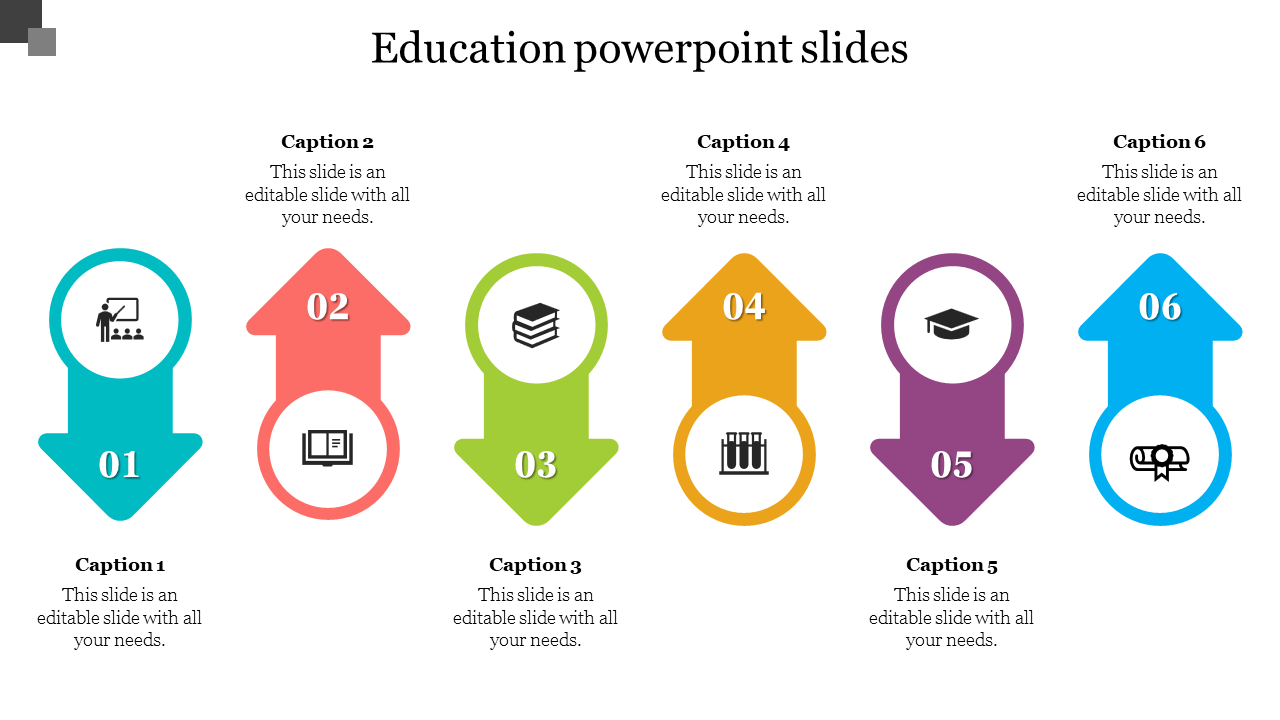 Free - Use Arrow-Design Education PowerPoint Templates Slide